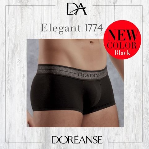 Modal Pamuklu Esnek Bel Boxer Doreanse 1774 - Siyah