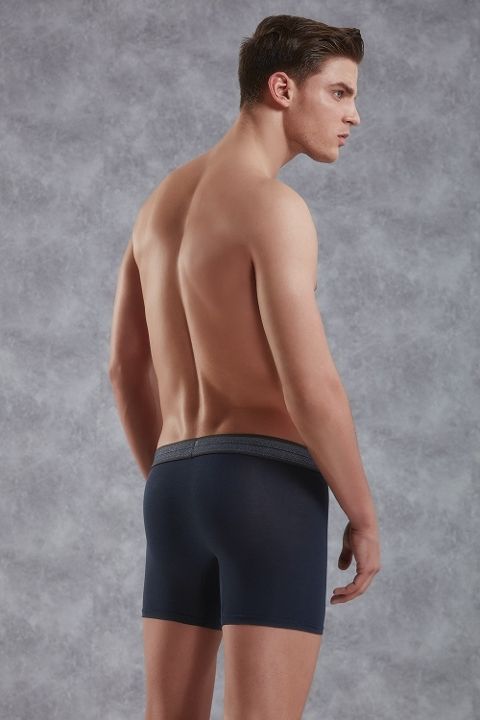 Modal Pamuklu Esnek Bel Boxer Doreanse 1776 - Lacivert