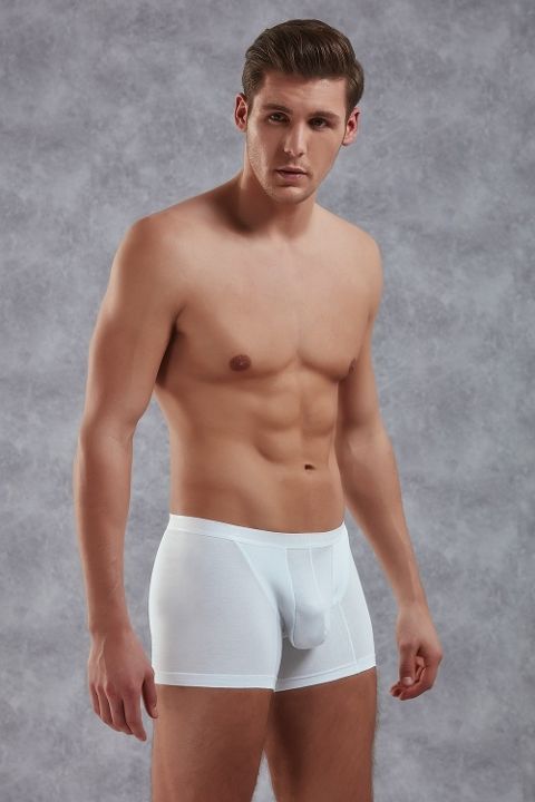 Modal Pamuklu Esnek Bel Boxer Doreanse 1770 - Beyaz