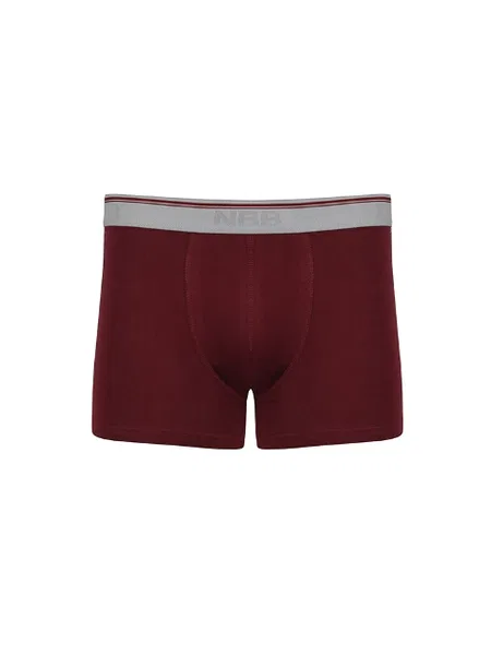Pamuklu Esnek Bel Boxer NBB 737 - Bordo