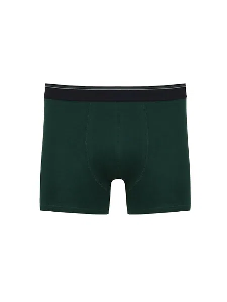 Pamuklu Esnek Bel Boxer NBB 737 - Koyu Yeşil