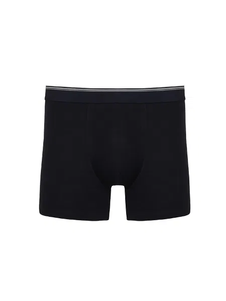 Pamuklu Esnek Bel Boxer NBB 737 - Siyah