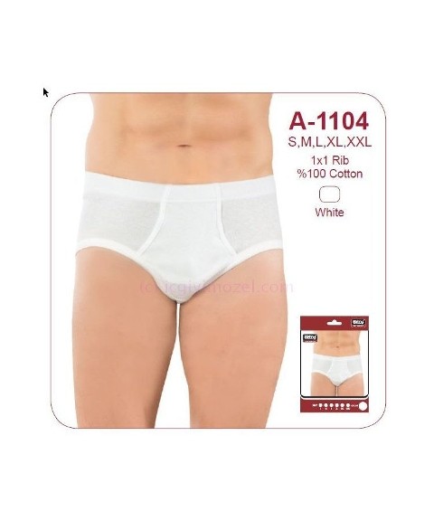 Öztaş Ribana Kesim Cepli Slip Koton Öztaş 1104 - Görsel 2