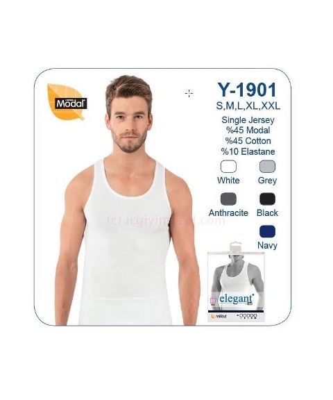 Modal V Yaka Erkek Atlet Öztaş 1901 - Beyaz