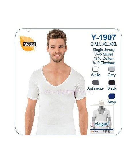 Modal Ribana V Yaka Yarım Kol Fanila Öztaş 1907 - 2