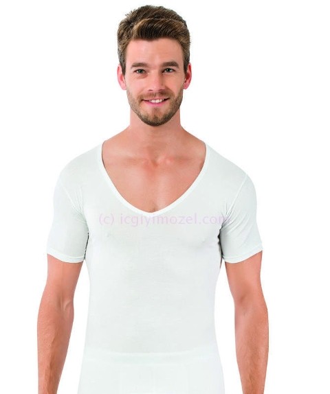 Modal Ribana V Yaka Yarım Kol Fanila Öztaş 1907