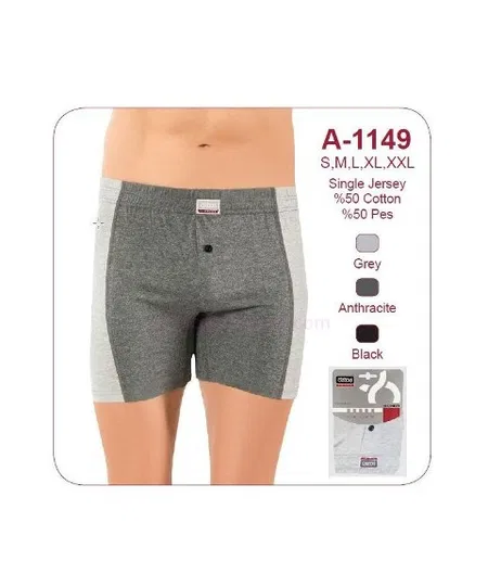 Karyokalı Pamuklu Erkek Boxer Öztaş 1149 - Gri