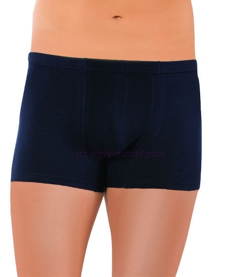 Pamuklu Elastan Esnek Bel Boxer 3'lü Paket Öztaş 1712 - Renkli