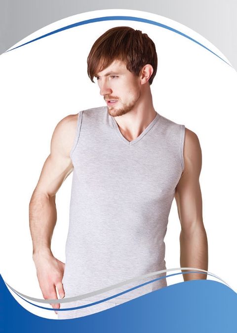 Pamuklu Elastan Sıfır Kol Atlet Dono 1235