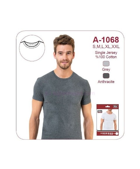 Pamuklu Ribana Erkek Atlet Öztaş 1068 - Antrasit