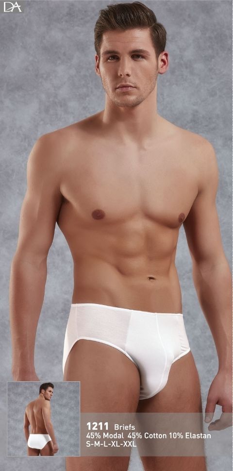 Modal Pamuk Elastan Erkek Slip Külot Doreanse 1211 - Beyaz