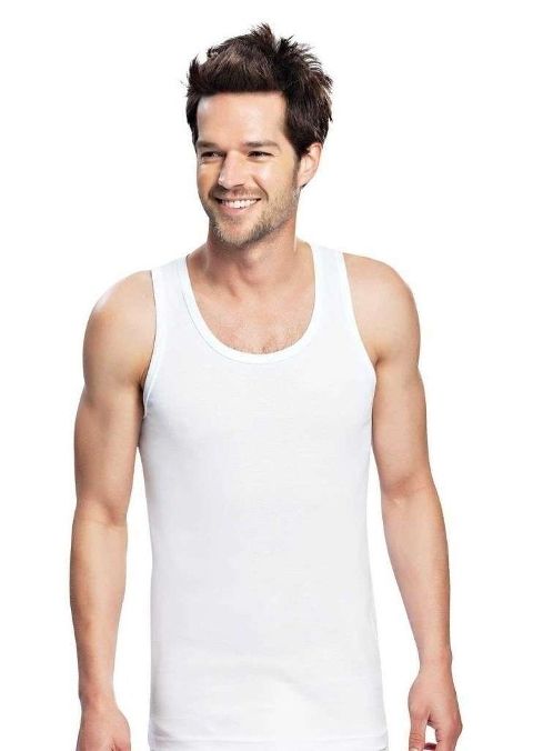 Ribana Pamuklu Erkek Atlet NBB 712 - Beyaz