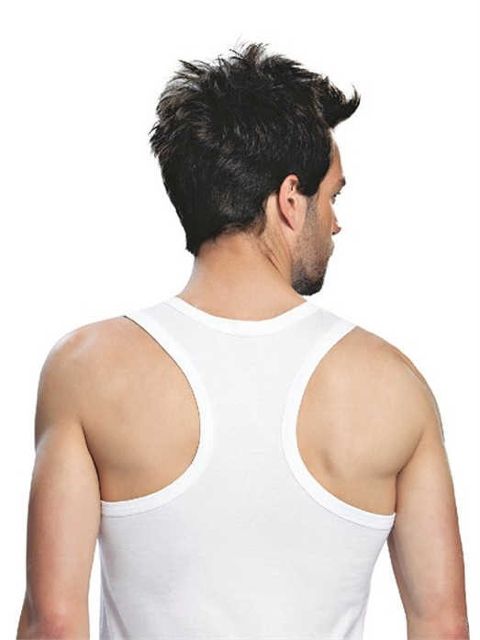 Pamuklu Ribana Kesim Erkek Atlet NBB 713 - Beyaz