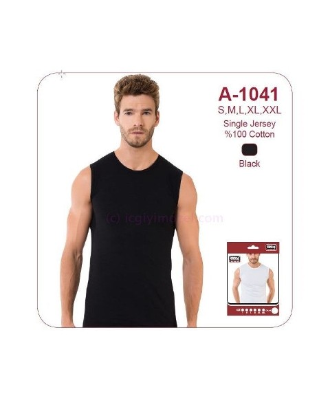 Öztaş Pamuklu Kolsuz O Yaka Erkek Atlet Öztaş 1041 - Görsel 3