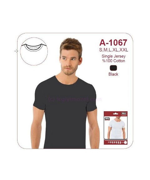 Koton Siyah Sıfır Yaka Erkek Atlet Öztaş 1067 - 2