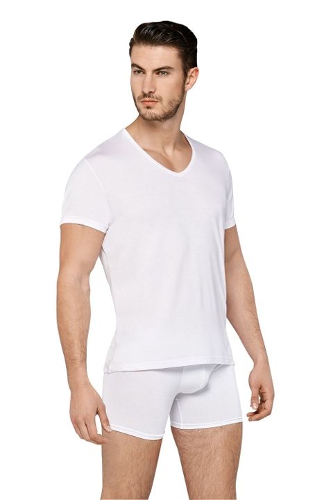 Micromodal V Yaka Erkek Atlet Doreanse 2865 - Beyaz