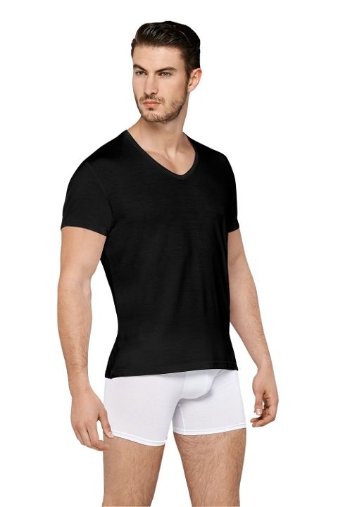 Micromodal V Yaka Erkek Atlet Doreanse 2865 - Siyah