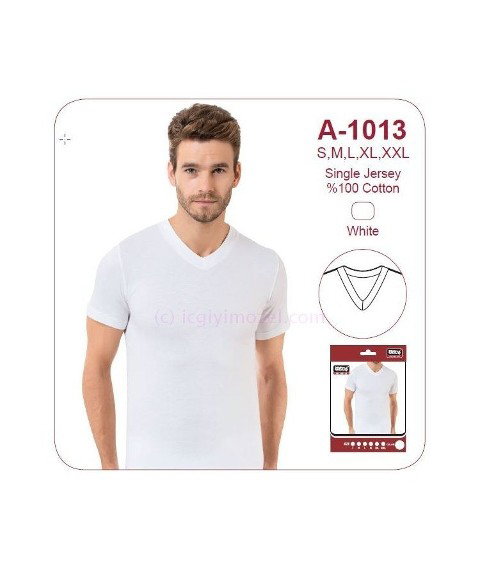 Pamuklu V Yaka Erkek Atlet Öztaş 1013 - 2