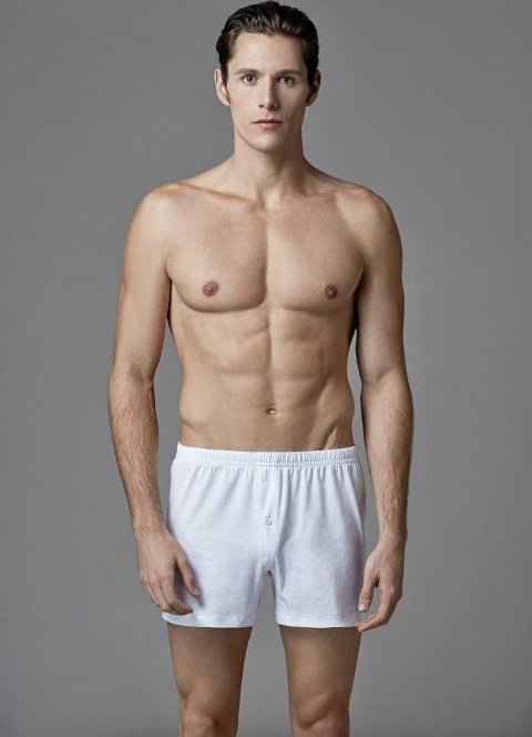 Pamuklu Esnek Bel Lastiği 2'li Boxer Eros 033 - Beyaz