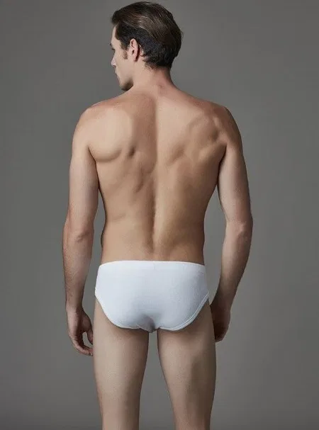 Pamuklu Kompakt Kesim Siyah-Beyaz Erkek Slip Eros 034 - Beyaz