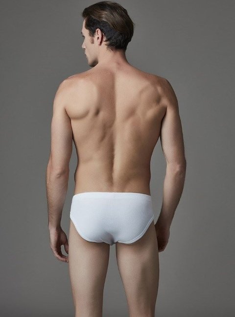 Pamuklu Kompakt Kesim Siyah-Beyaz Erkek Slip Eros 034 - 2