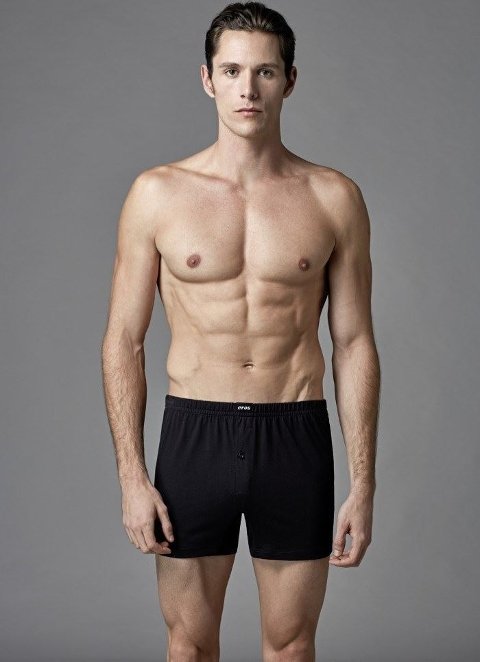 Pamuklu Esnek Bel Boxer Eros 038 - Siyah