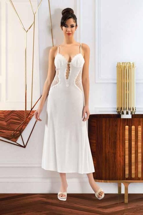 Pembe ve Siyah-Gri Renk Seçenekleri ile Fantazi Gecelik Sabahlık Takım XSES 1453 - Pudra