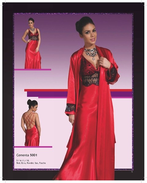 For Dreams Saten Dantel Biye Askılı Gecelik Takımı For Dreams 5001 - Görsel 5