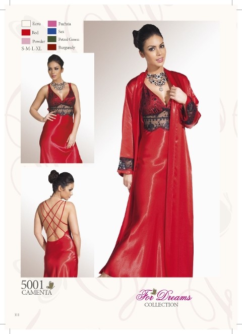 For Dreams Saten Dantel Biye Askılı Gecelik Takımı For Dreams 5001 - Görsel 3