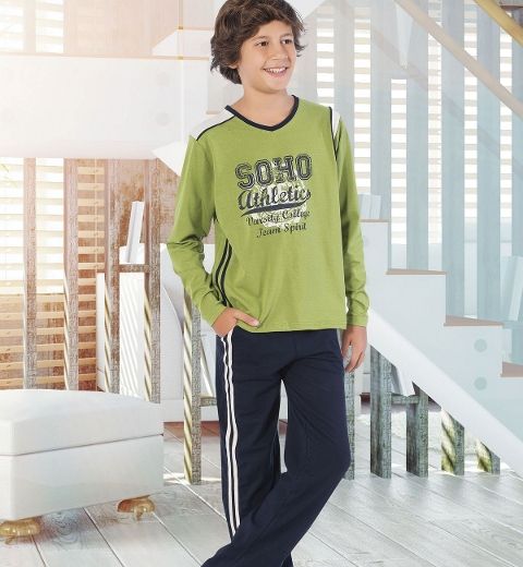 HMD Kapri Kesim Pamuklu Erkek Pijama Takımı HMD 5303