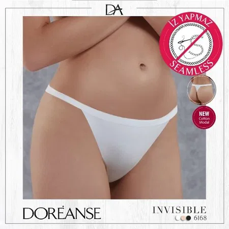 İnce İp Detaylı Minimal String Külot Doreanse 6168 - Beyaz