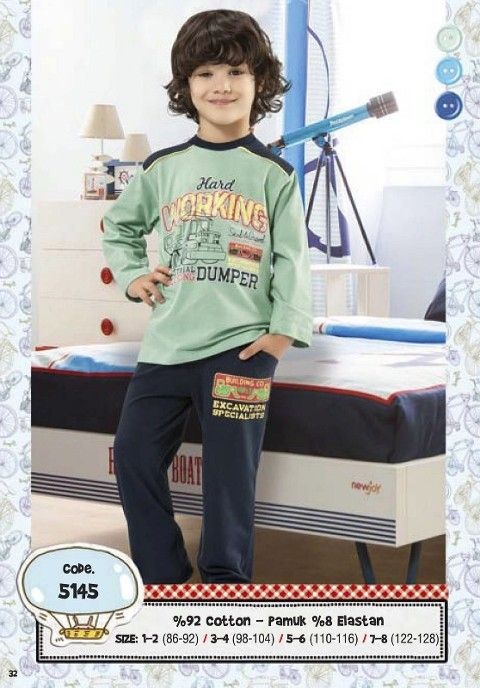 HMD Anti-alerjik Kumaşlı Çocuk Pijama Takımı HMD 5145