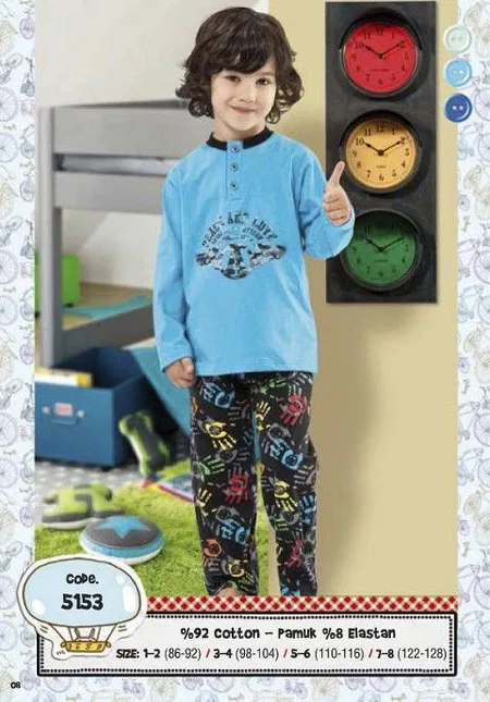 HMD Pamuklu Anti-Alerjik Çocuk Pijama Takımı HMD 5153