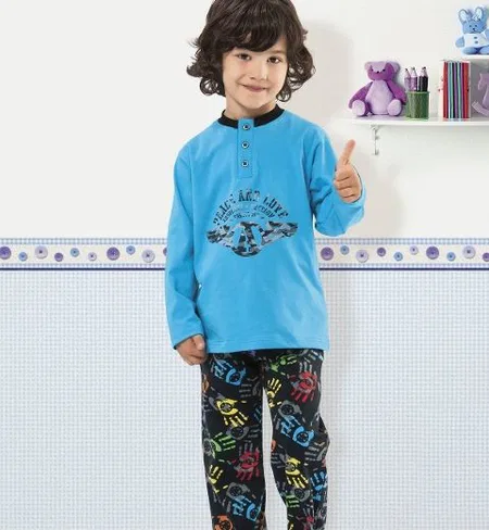 HMD Pamuklu Anti-Alerjik Çocuk Pijama Takımı HMD 5153 - Görsel 2
