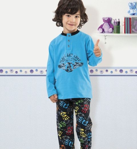 HMD Pamuklu Anti-Alerjik Çocuk Pijama Takımı HMD 5153 - Görsel 2