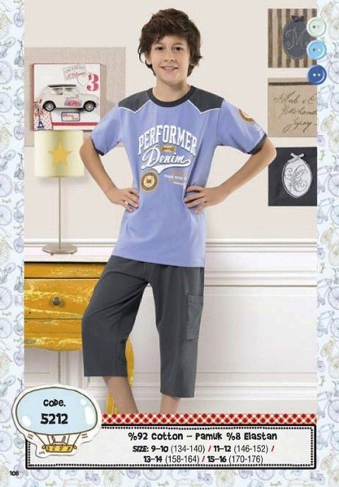 HMD Anti-Alerjik Kumaşlı Çocuk Garson Kapri Takım HMD 5212