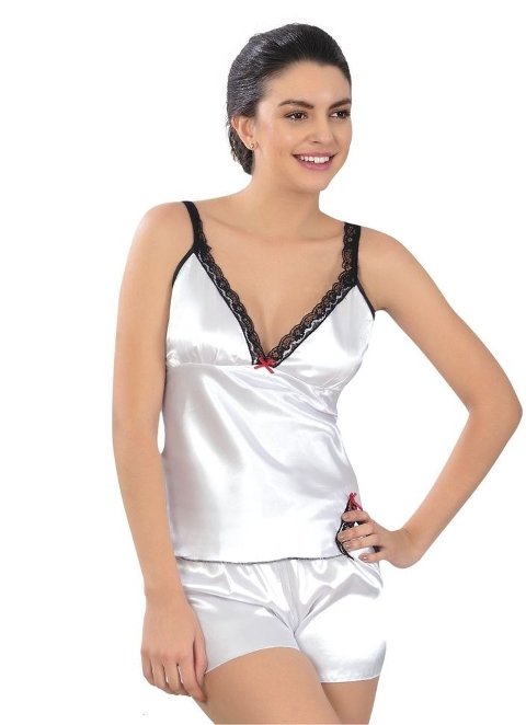 Saten Gecelik Dantel Biye Ayarlı Askı Sistina 336