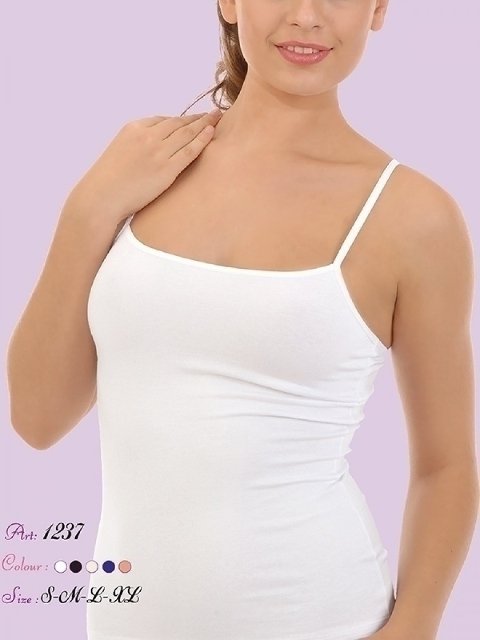 Modal İnce Askılı Kadın Atlet İMER 1237 - Beyaz