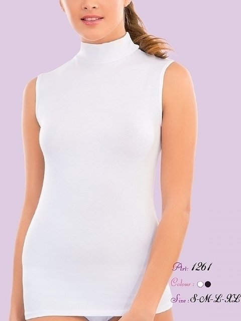Tek Parça Kesim Boğazlı Sıfır Kol Modal Body İMER 1261 - Beyaz