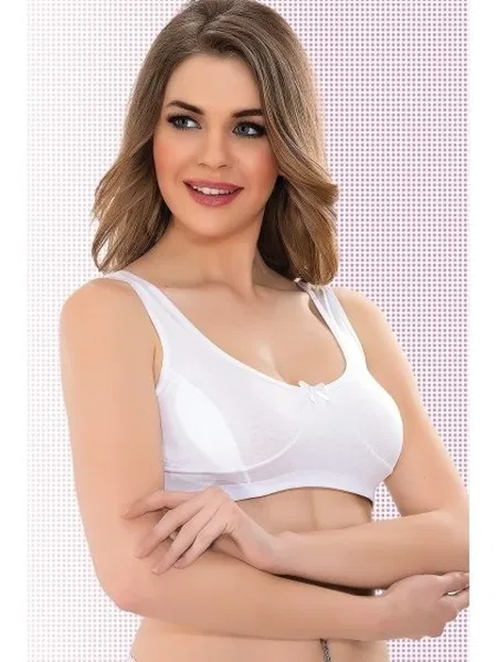 Hafif Kompresyon Sporcu Sütyeni İMER 2249 - Beyaz