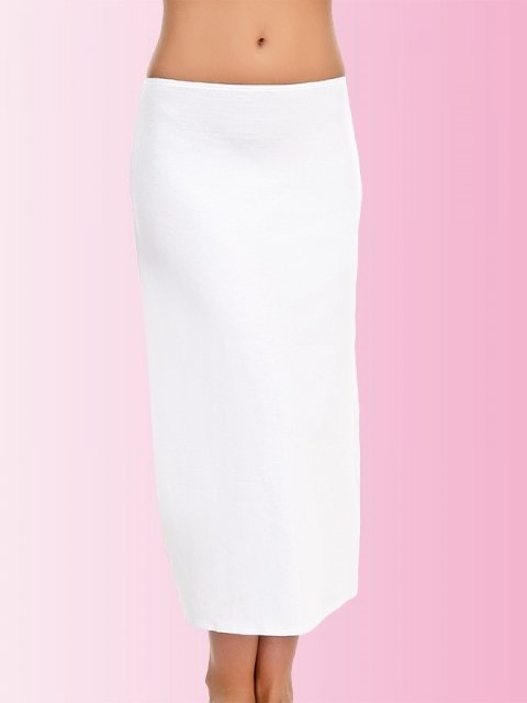 Modal Kaygan Uzun Jüpon İMER 5003 - Beyaz