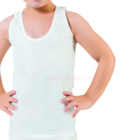 Pamuklu Geniş Askılı Kız Çocuk Atlet Öztaş 4001