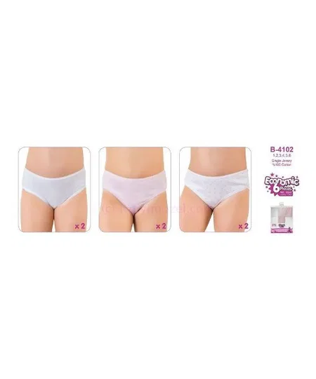 Pamuklu Baskılı Kız Çocuk Slip Külot  Öztaş 4102 - Görsel