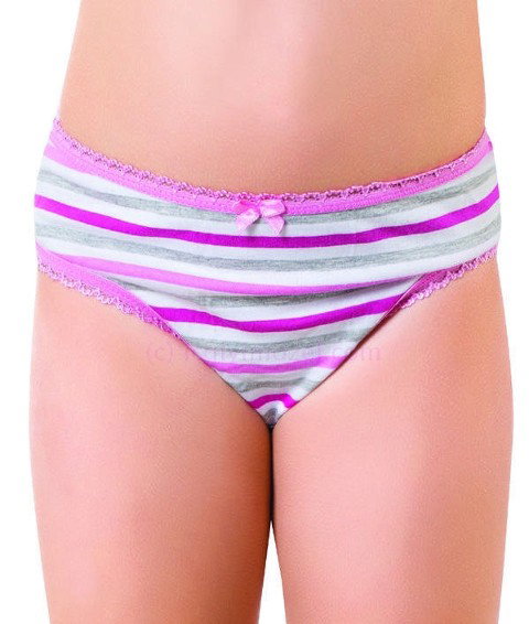 Baskılı ve Düz Desenli Kız Çocuk Külot  Öztaş 4152