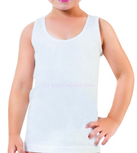 Geniş Askılı Pamuklu Kız Çocuk Atlet Öztaş 4019