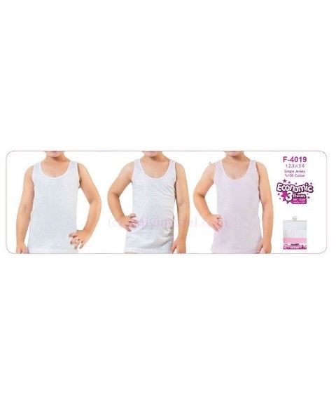 Geniş Askılı Pamuklu Kız Çocuk Atlet Öztaş 4019 - Görsel