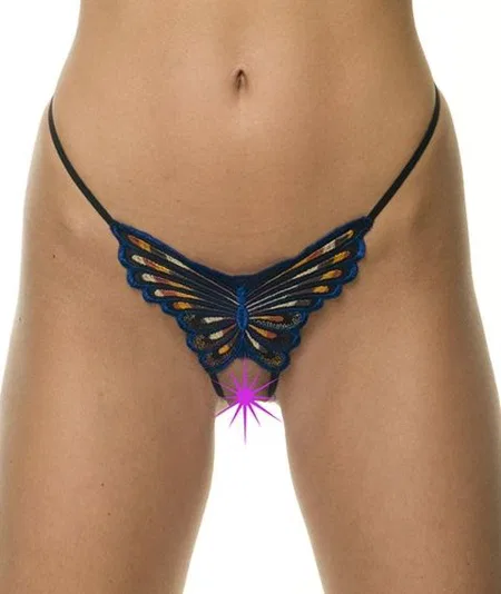La Blinque Kelebekli Ağı Açık String-Çamaşır 398 - Lacivert