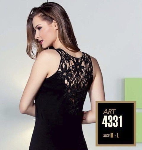 Yüksek Pamuklu Dikişsiz Kadın Atlet Lady 4328 - Görsel