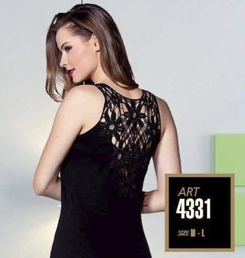 Yüksek Pamuklu Dikişsiz Kadın Atlet Lady 4328