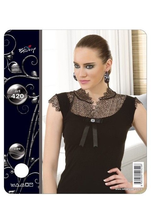 Lady Pamuklu Dantel Detaylı Kısa Kollu Atlet Lady 420 - Görsel 4